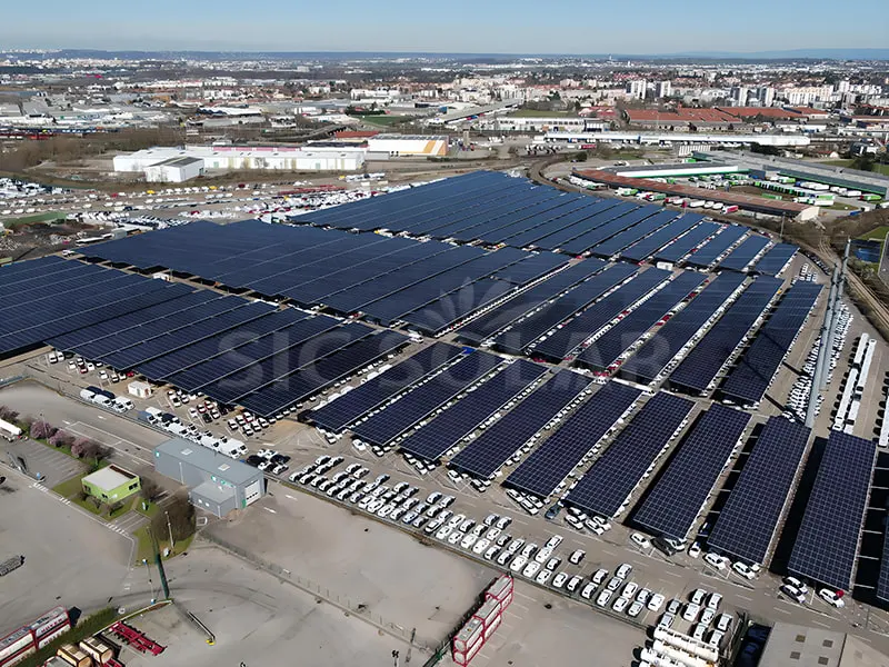 16MW フランスの太陽光発電カーポート システム